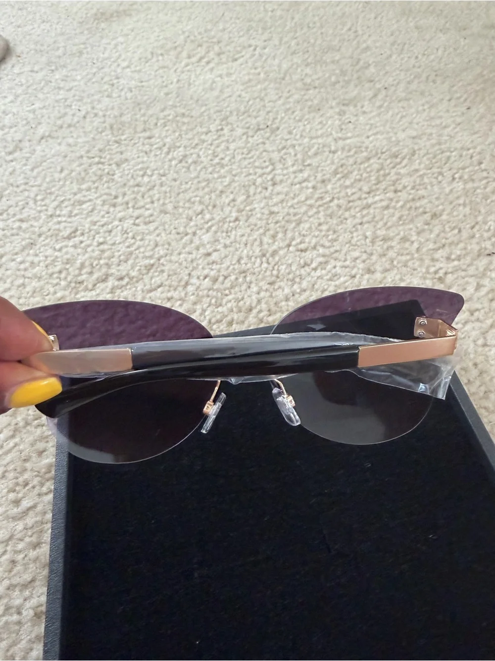 Rimless Purple Gradient Women’s Sunglasses